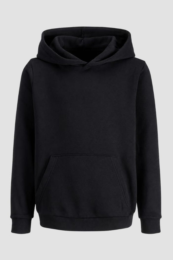 Moletom Unissex Canguru Liso Preto