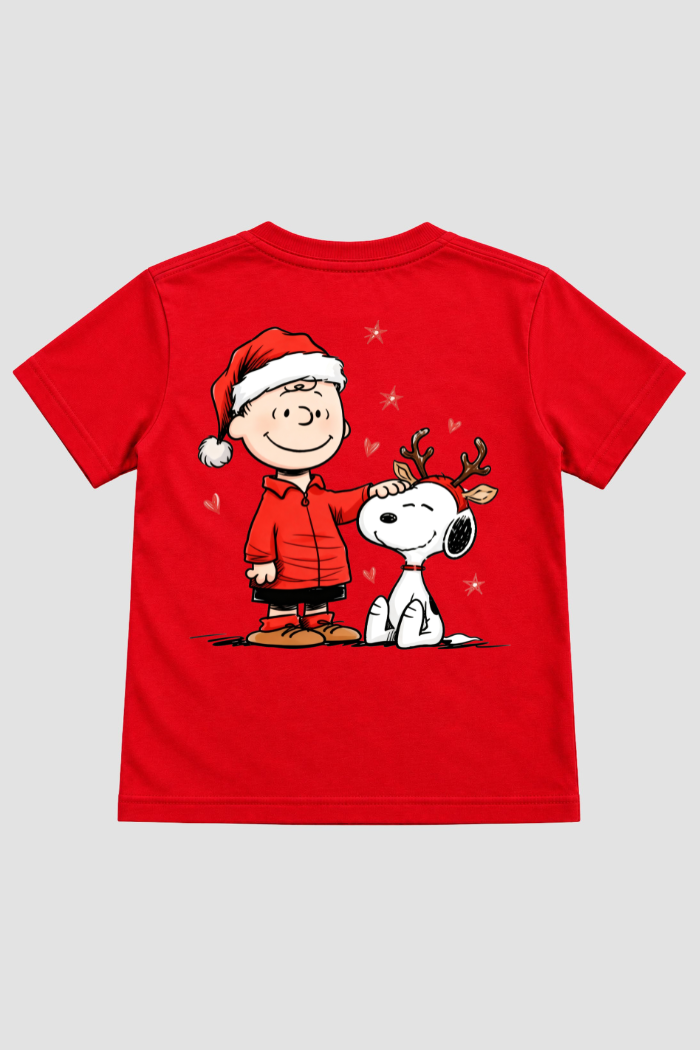 Camiseta Infantil Basica Natal Snoopy- DC-NOOP-0052