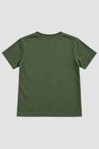 Camiseta Infantil Basica Lisa 100% Algodão - Verde Militar