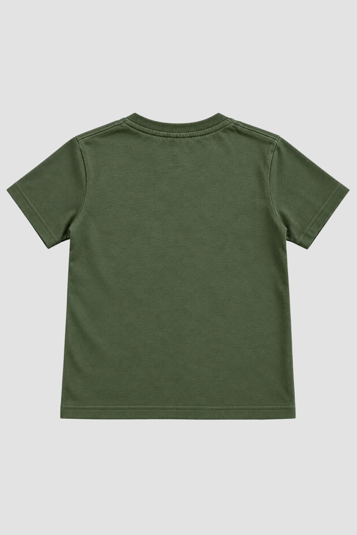 Camiseta Infantil Basica Lisa 100% Algodão - Verde Militar