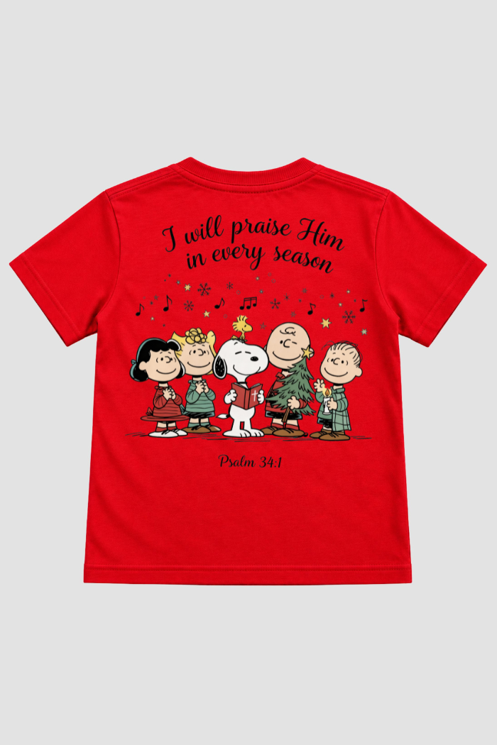 Camiseta Infantil Basica Natal Snoopy- DC-NOOP-0064