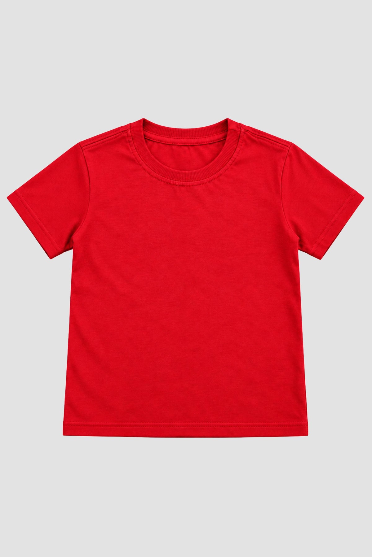 Camiseta Infantil Basica Lisa 100% Algodão - Vermelho