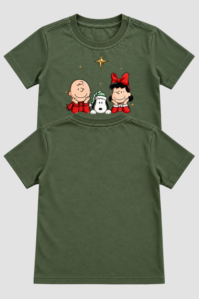 Camiseta Infantil Basica Natal Snoopy- DC-NOOP-0089