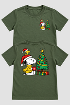 Camiseta Infantil Basica Natal Snoopy- DC-NOOP-0096