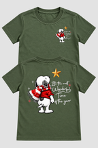 Camiseta Infantil Basica Natal Snoopy- DC-NOOP-0099