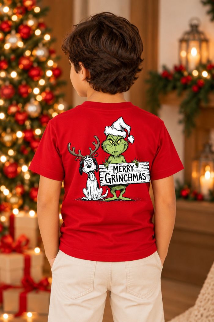 Camiseta Infantil Basica Natal Grinch - DC-GRIN-0056