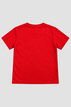 Camiseta Infantil Basica Lisa 100% Algodão - Vermelho