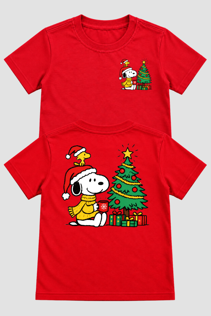 Camiseta Infantil Basica Natal Snoopy- DC-NOOP-0096
