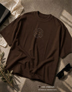 Camiseta Oversized Religiosa - Medalha de São Bento Gold