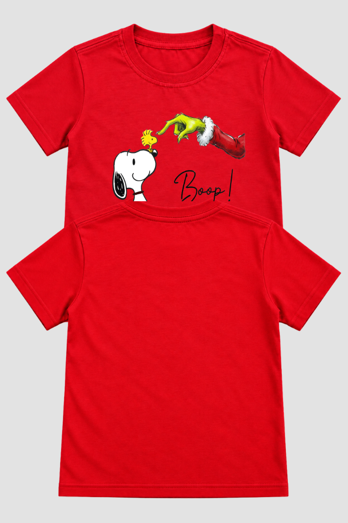 Camiseta Infantil Basica Natal Snoopy- DC-NOOP-0082