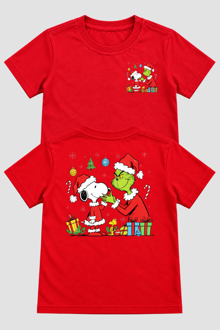 Camiseta Infantil Basica Natal Snoopy- DC-NOOP-0104