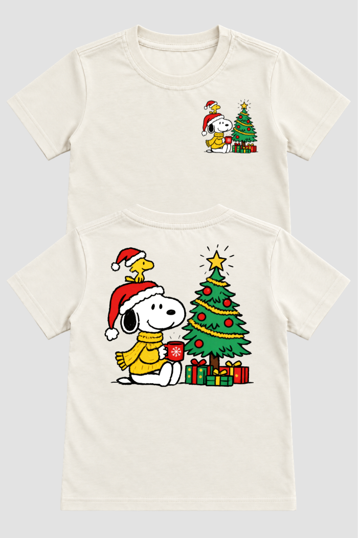 Camiseta Infantil Basica Natal Snoopy- DC-NOOP-0096