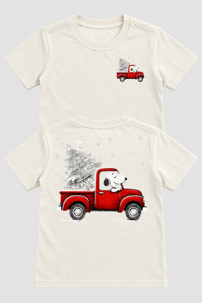 Camiseta Infantil Basica Natal Snoopy- DC-NOOP-0116