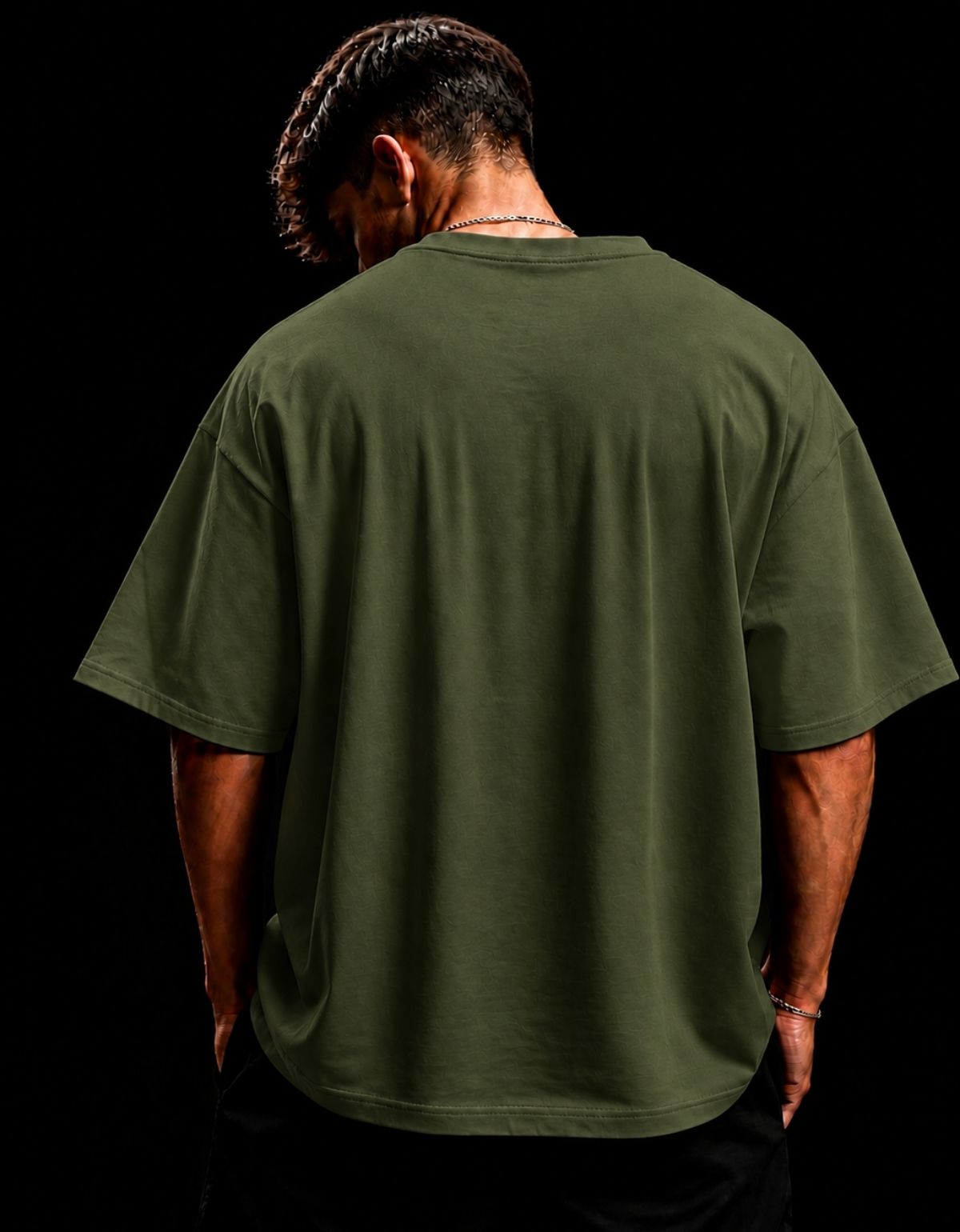 Oversized Suedine 220gr Verde Militar