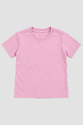 Camiseta Infantil Basica Lisa 100% Algodão - Rosa Claro