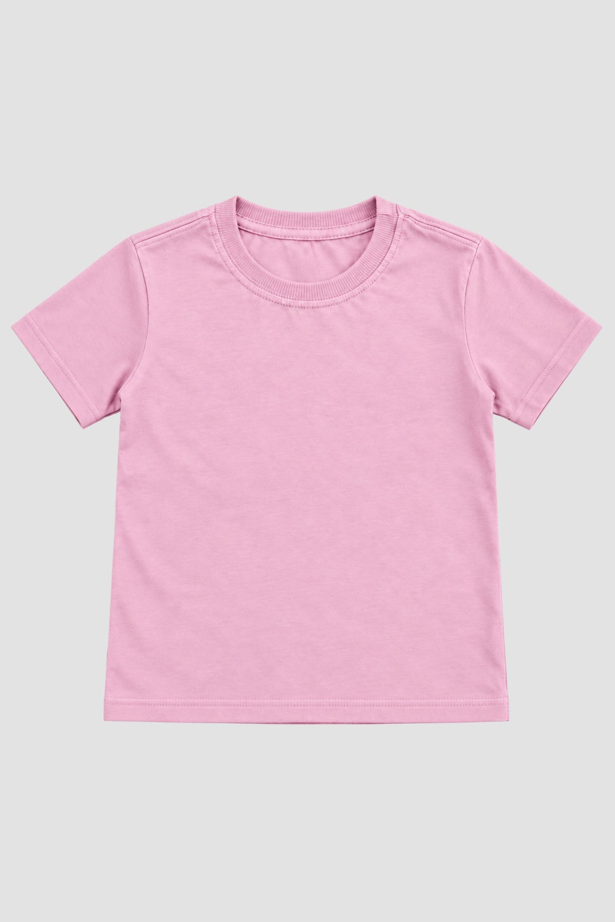 Camiseta Infantil Basica Lisa 100% Algodão - Rosa Claro