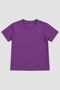 Camiseta Infantil Basica Lisa 100% Algodão - Roxo