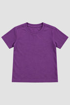 Camiseta Infantil Basica Lisa 100% Algodão - Roxo