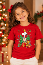 Camiseta Infantil Basica Natal Snoopy- DC-NOOP-0053