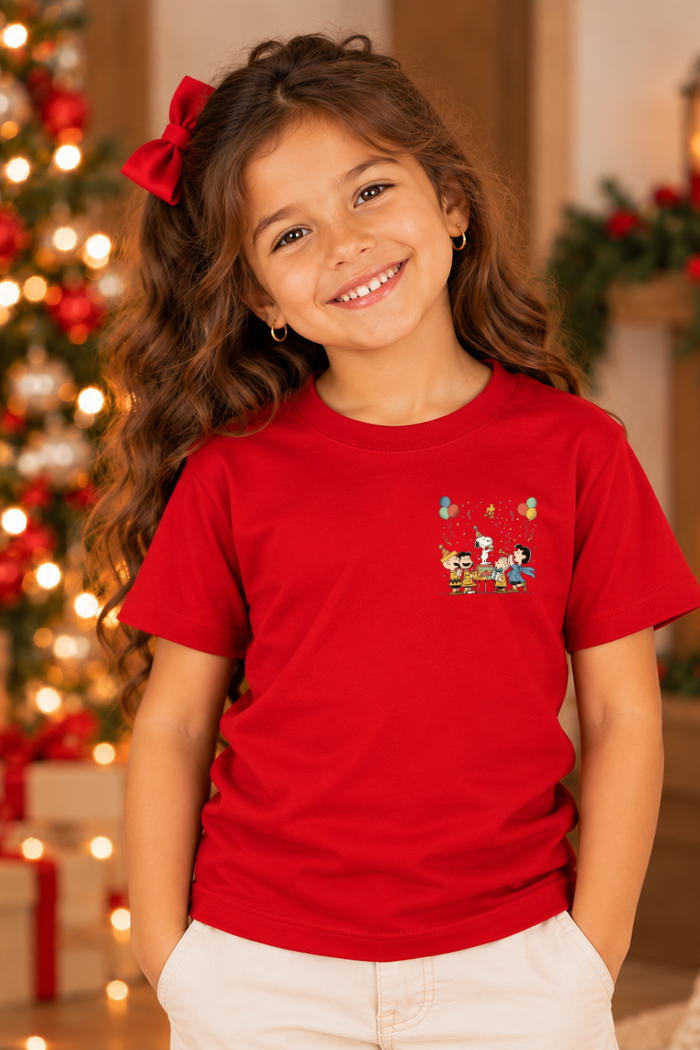 Camiseta Infantil Basica Natal Snoopy- DC-NOOP-0077