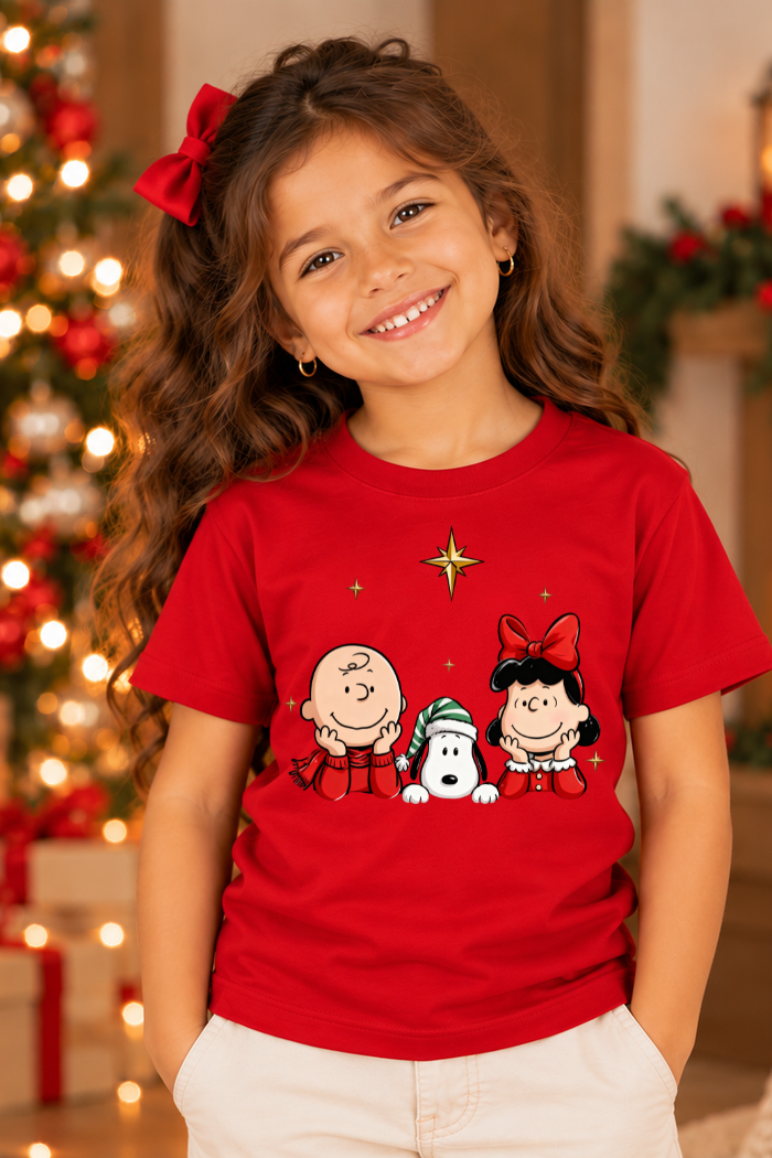 Camiseta Infantil Basica Natal Snoopy- DC-NOOP-0089