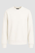 Moletom Unissex Gola Redonda Liso Offwhite