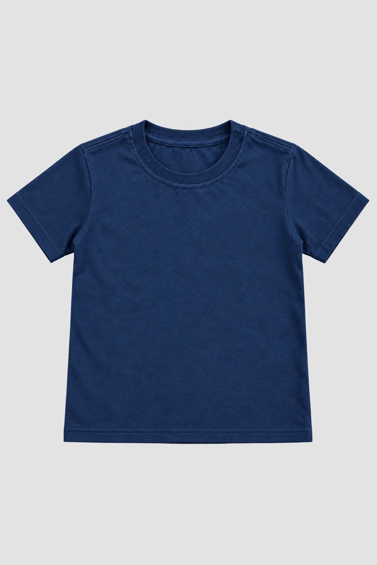 Camiseta Infantil Basica Lisa 100% Algodão - Azul Marinho