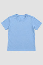 Camiseta Infantil Basica Lisa 100% Azul-Bebê