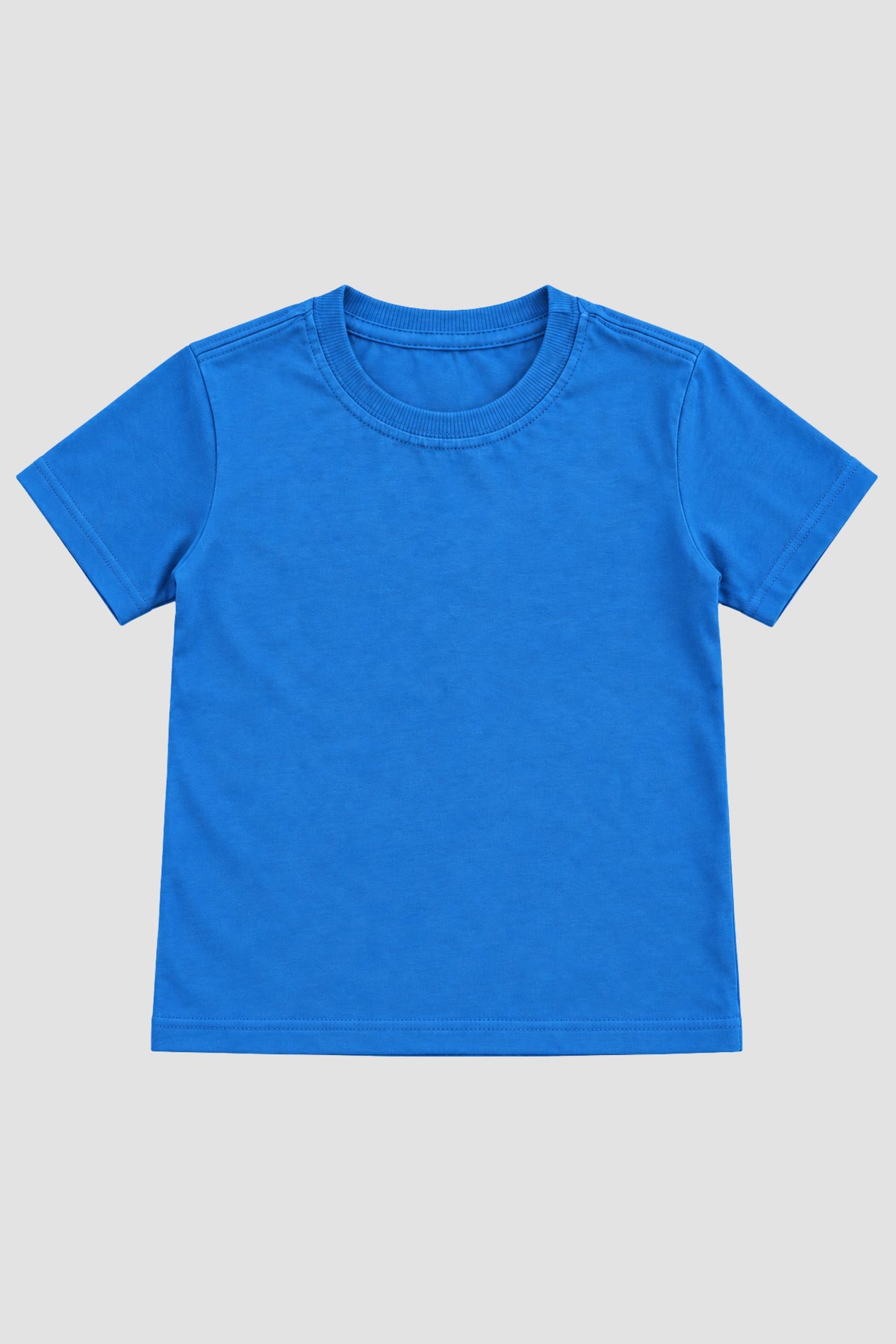 Camiseta Infantil Basica Lisa 100% Algodão - Azul