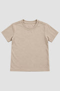 Camiseta Infantil Basica Lisa 100% Algodão - Caqui