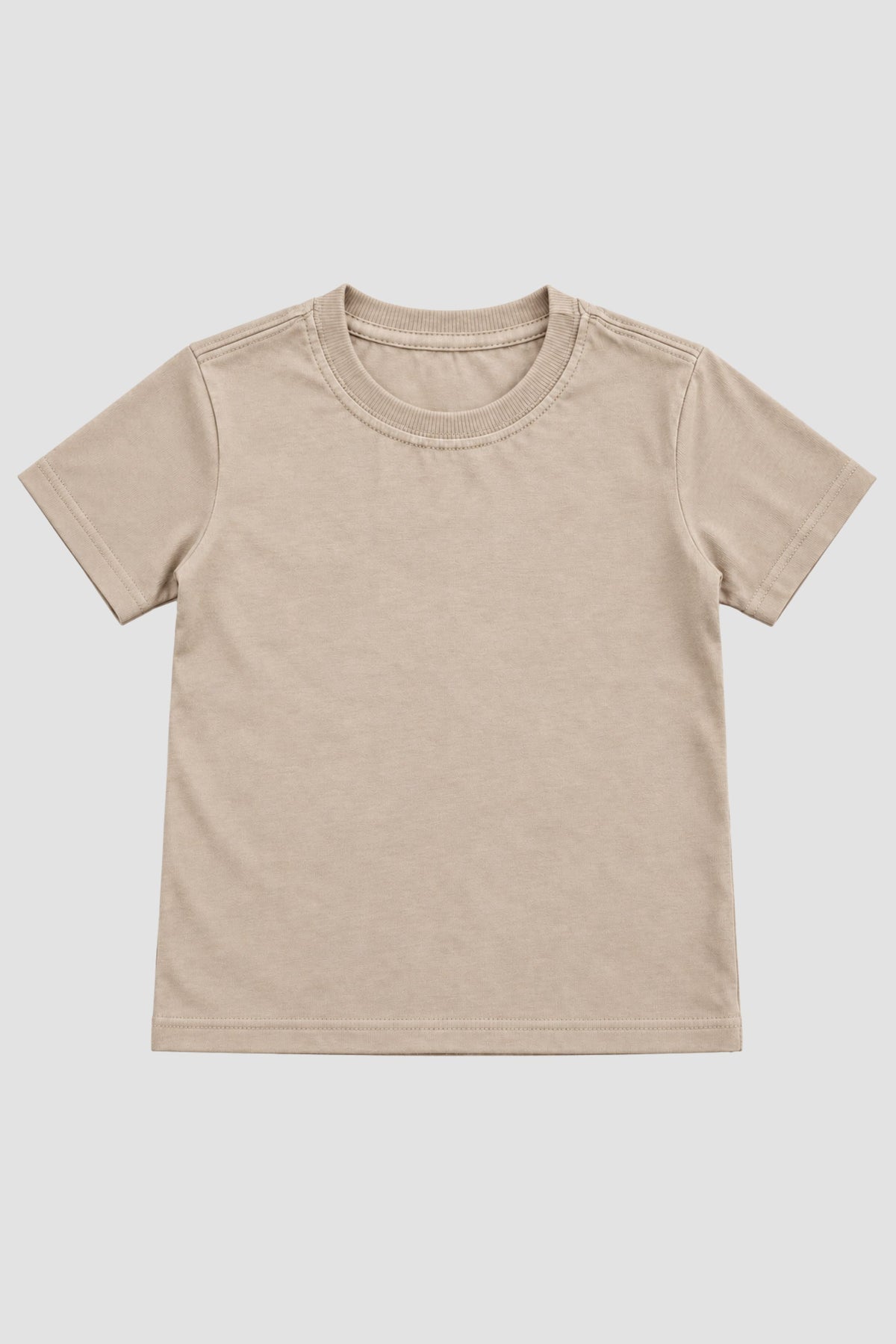 Camiseta Infantil Basica Lisa 100% Algodão - Caqui