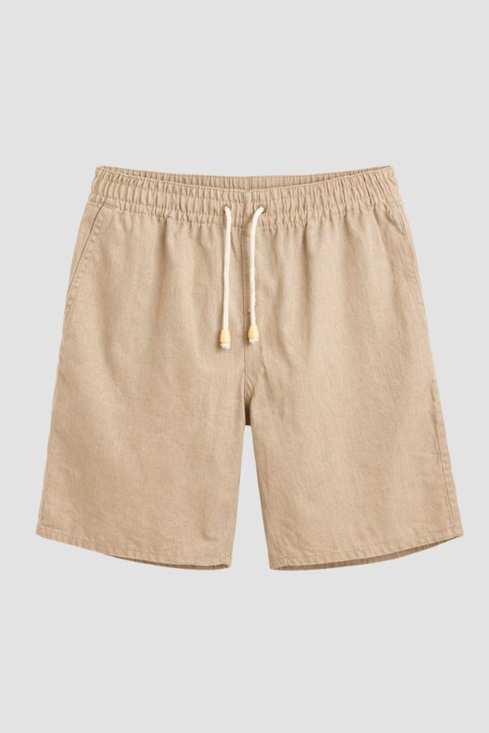 Bermuda de Linho Masculina Bege