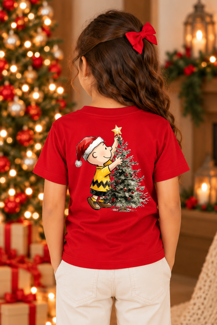 Camiseta Infantil Basica Natal Snoopy- DC-NOOP-0055
