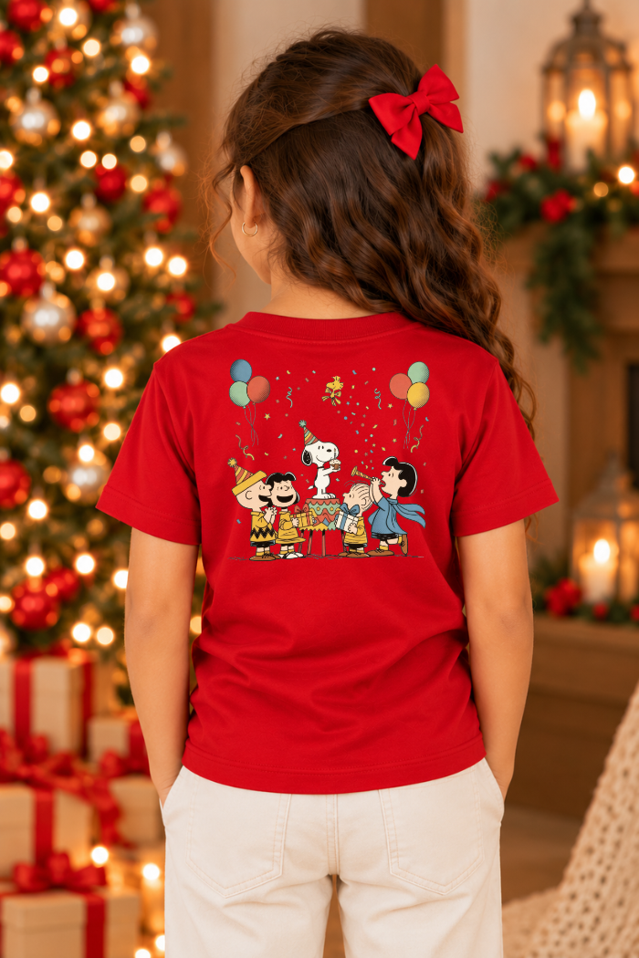 Camiseta Infantil Basica Natal Snoopy- DC-NOOP-0077