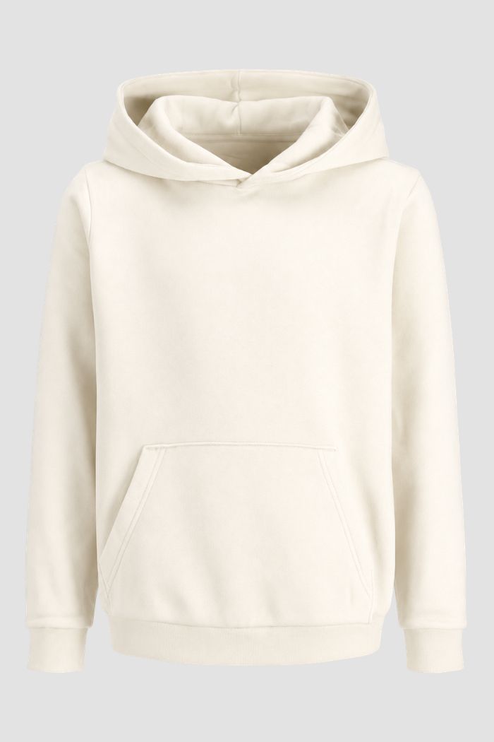 Moletom Unissex Canguru Liso Off White