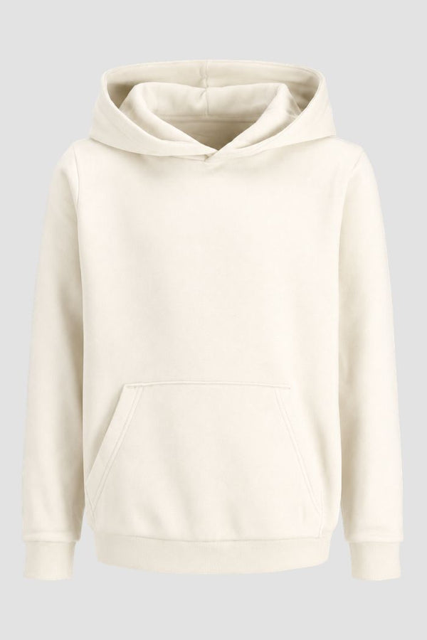 Moletom Unissex Canguru Liso Off White