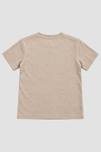 Camiseta Infantil Basica Lisa 100% Algodão - Caqui
