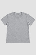 Camiseta Infantil Basica Lisa 100% Algodão - Cinza