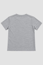 Camiseta Infantil Basica Lisa 100% Algodão - Cinza