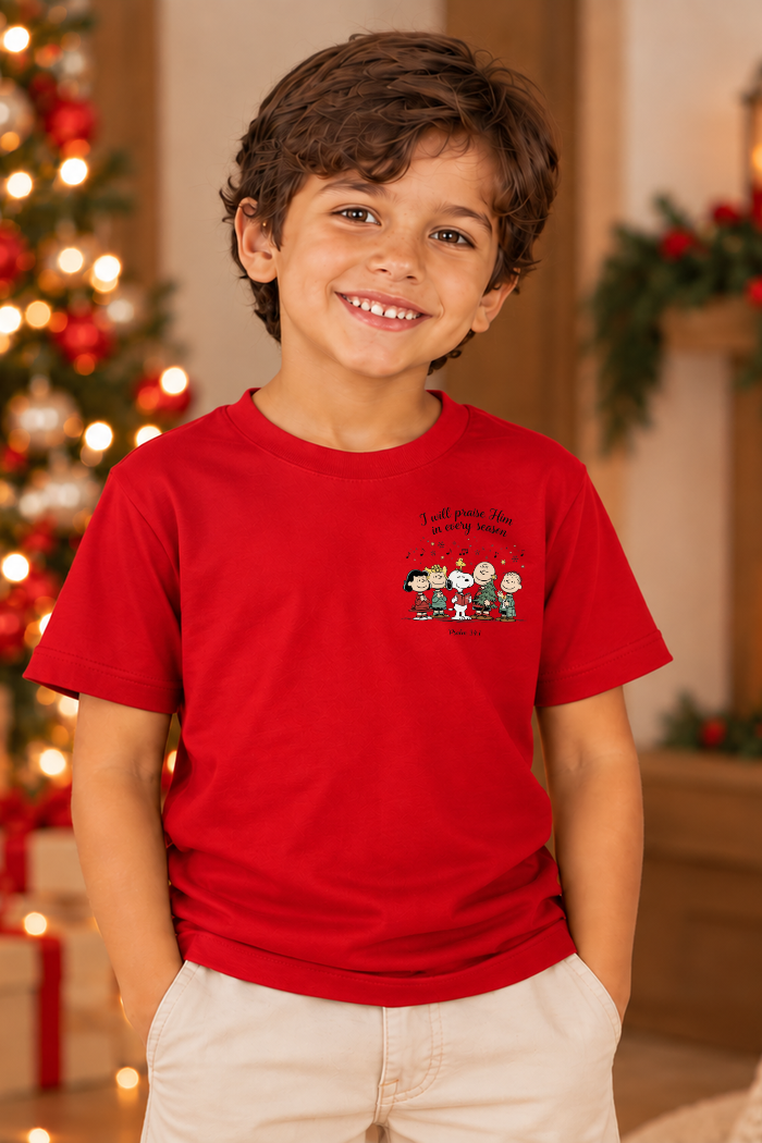 Camiseta Infantil Basica Natal Snoopy- DC-NOOP-0064