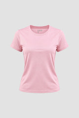 Camiseta Dryfit Baby Look Feminina - Rosa Claro