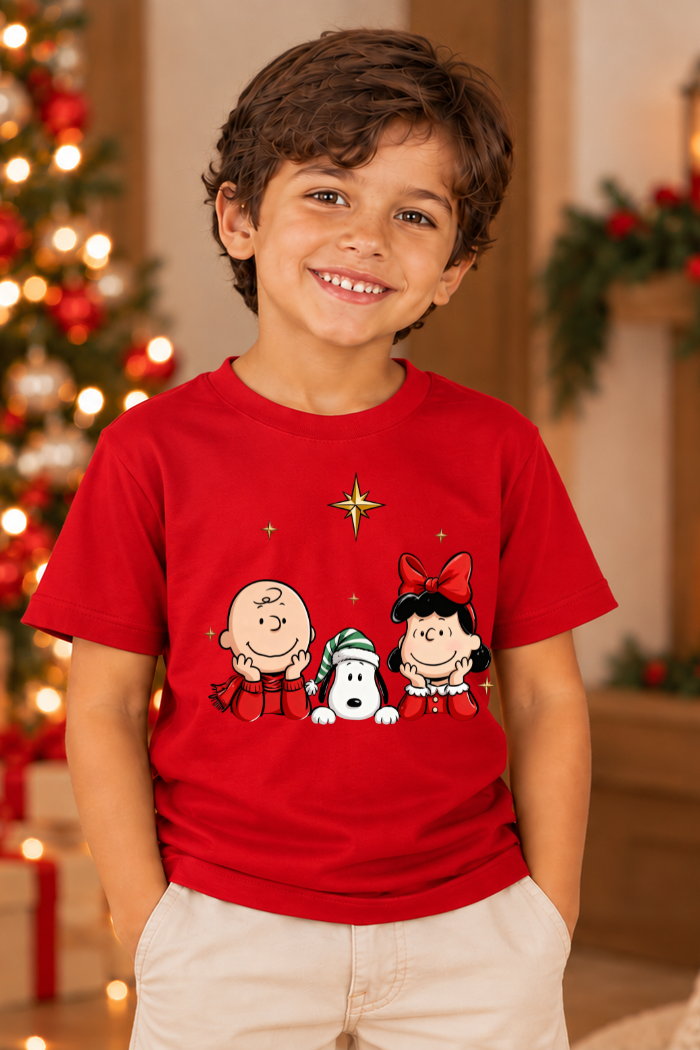 Camiseta Infantil Basica Natal Snoopy- DC-NOOP-0089