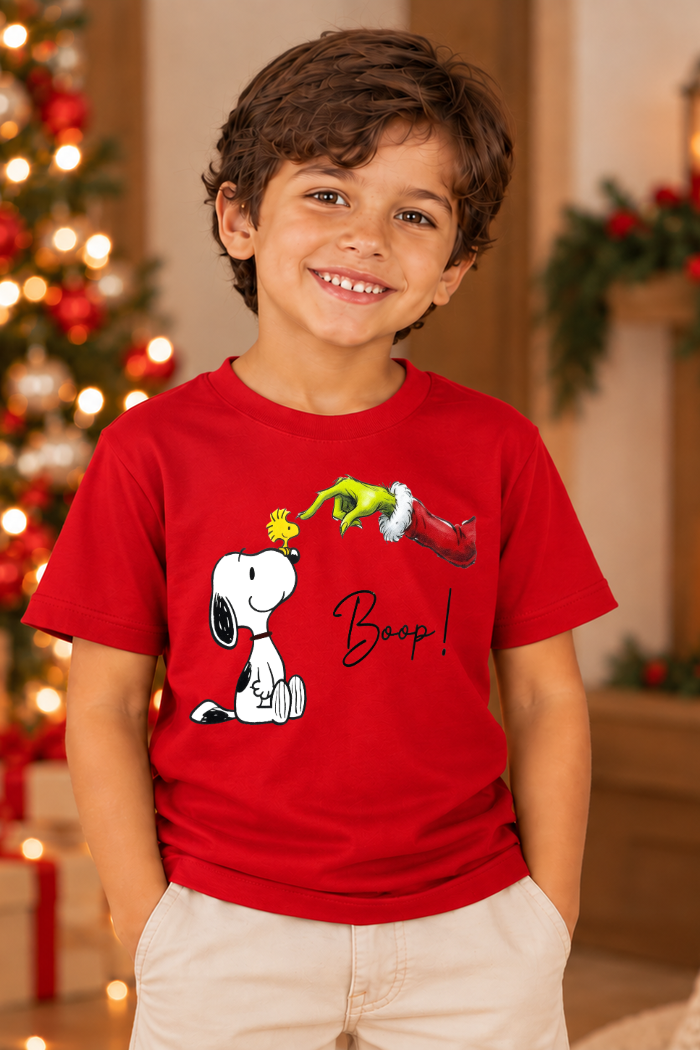 Camiseta Infantil Basica Natal Snoopy- DC-NOOP-0082