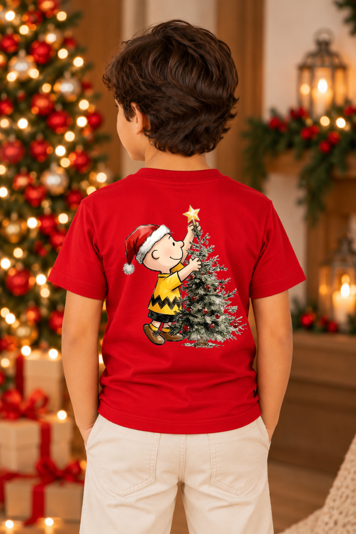 Camiseta Infantil Basica Natal Snoopy- DC-NOOP-0055
