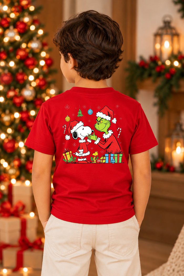 Camiseta Infantil Basica Natal Snoopy- DC-NOOP-0104