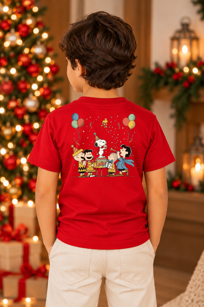 Camiseta Infantil Basica Natal Snoopy- DC-NOOP-0077