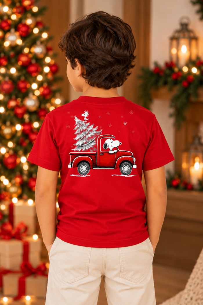 Camiseta Infantil Basica Natal Snoopy- DC-NOOP-0116