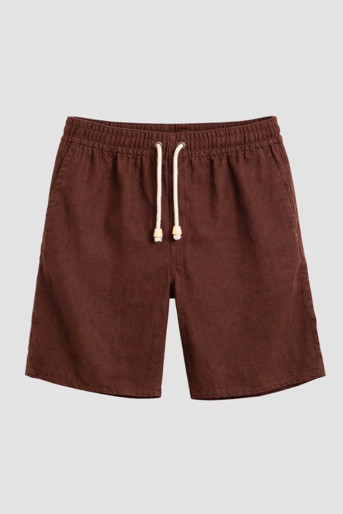 Bermuda de Linho Masculina Marrom