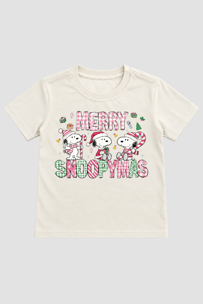 Camiseta Infantil Basica Natal Snoopy- DC-NOOP-0073