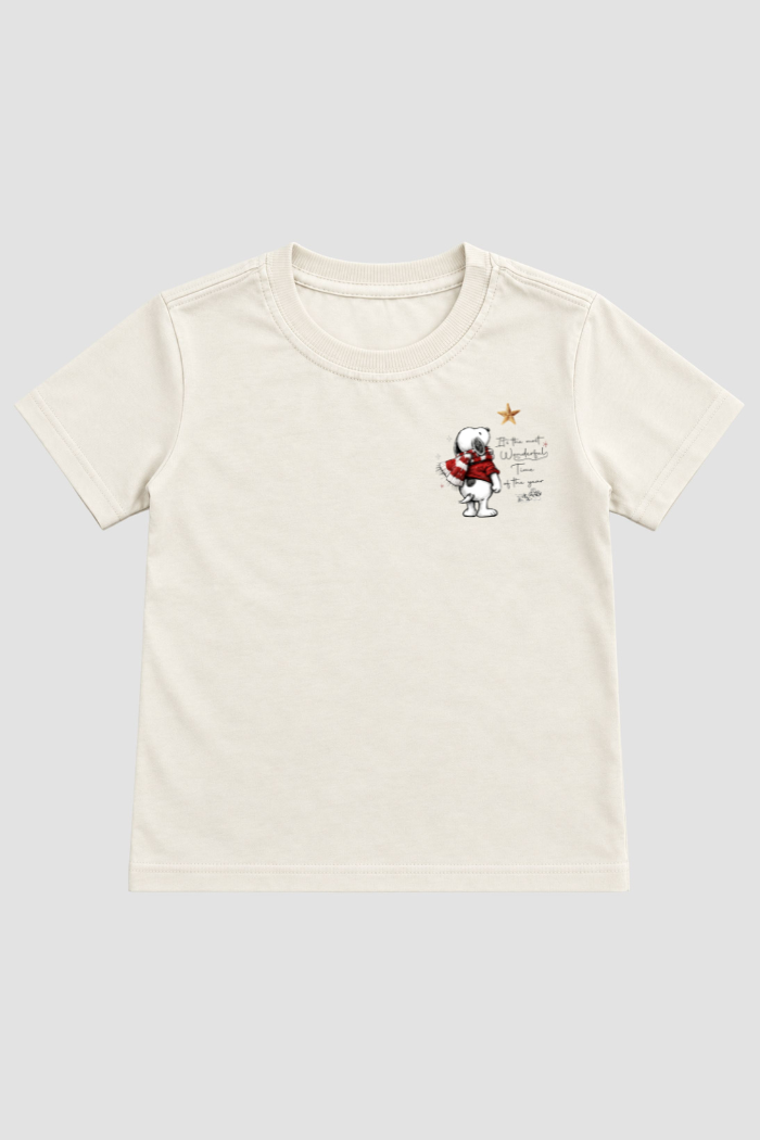 Camiseta Infantil Basica Natal Snoopy- DC-NOOP-0099